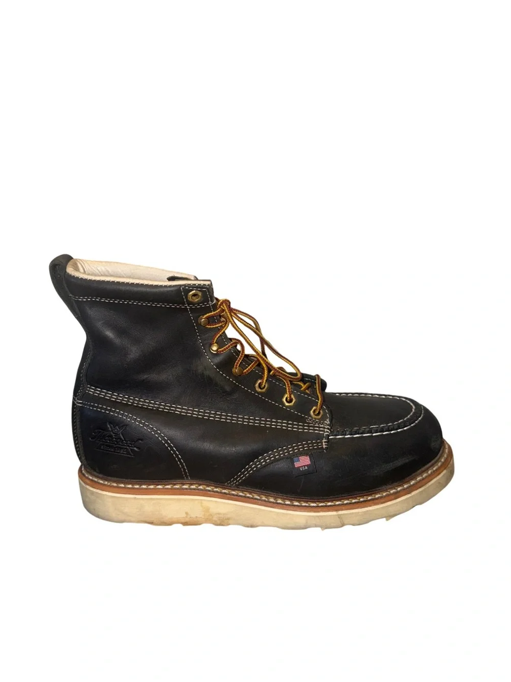 Black Moc Toe Work Classic American style Thorogood steel toe boots size 9.5 D